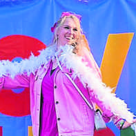   Natasja Jilderda tijdens de Love On-tour in Werchter, 2023.  Eigen foto  