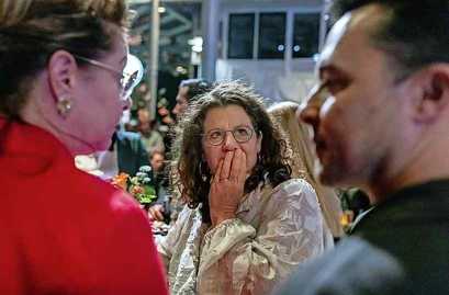 Jacoline Engelmoer van Nieuw Sociaal Súdwest-Fryslân beseft dat haar partij niet zal terugkeren in de raad.  foto: niels de vries  